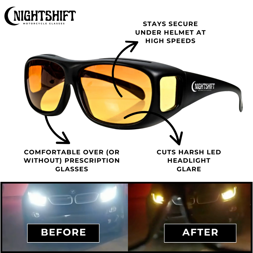 NightShift™ Polarized Night Vision Motorcycle Glasses
