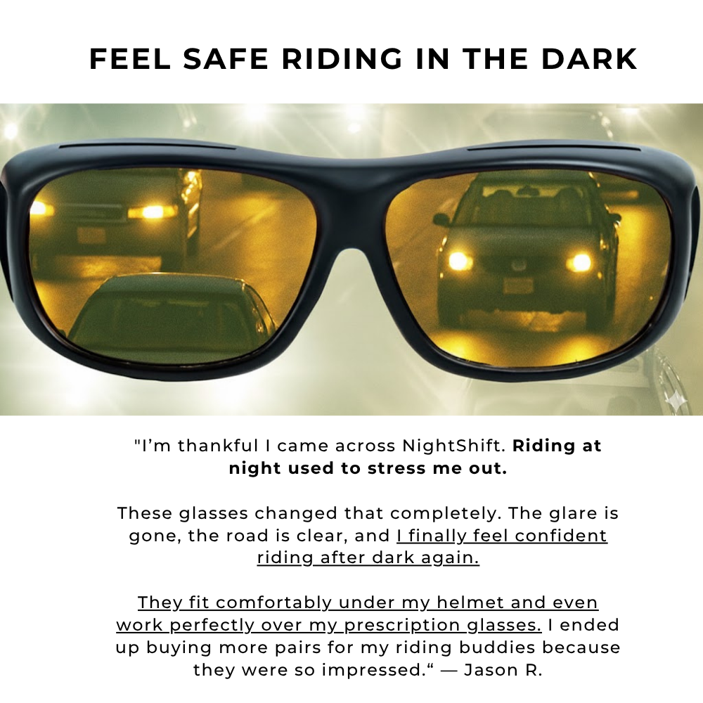 NightShift™ Polarized Night Vision Motorcycle Glasses