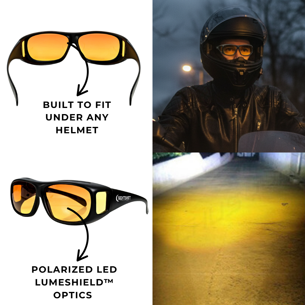 NightShift™ Polarized Night Vision Motorcycle Glasses